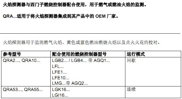 Siemens燃燒器電眼