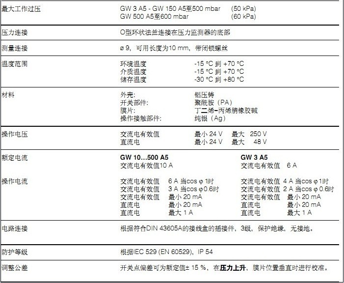 冬斯壓力開關(guān)