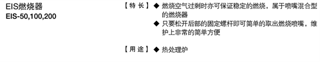 正英EIS燃燒器
